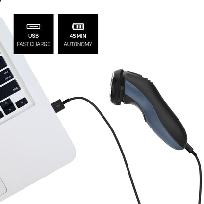 Taurus - Afeitadora Eléctrica Hombre 3 Side Shave IPX7, Máquina Afeitar Barba, Seco y Húmedo, Autonomía 45min, Cortapatillas, Total Curve Technology, Carga USB, Ergonómica, Cuida la Piel, Sin Cable