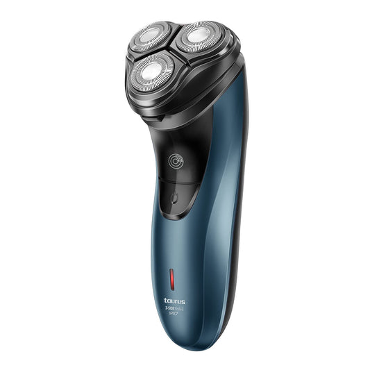 Taurus - Afeitadora Eléctrica Hombre 3 Side Shave IPX7, Máquina Afeitar Barba, Seco y Húmedo, Autonomía 45min, Cortapatillas, Total Curve Technology, Carga USB, Ergonómica, Cuida la Piel, Sin Cable