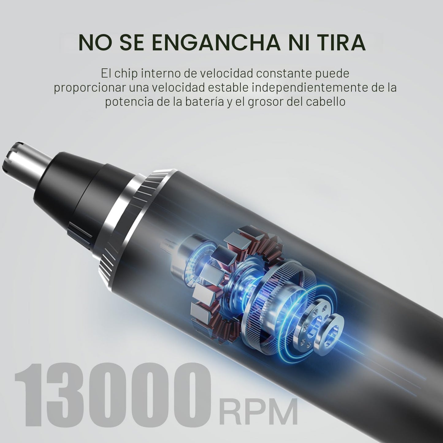 Brigin Cortapelos Nariz y Oreja Profesional Indoloro,Quita Pelos Resistente Agua USB Recargable,Hoja de Doble Filo Impermeable Fácil de Limpiar